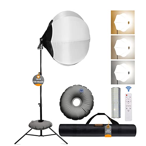 Luz de Video LED de 100W con Softbox, con Soporte de iluminación de 2M, CRI90+, 3000K-5500K Luz de Foto de luz Diurna Luz LED Continua para fotografía, luz de Video de grabación de Video de Youtube Cover
