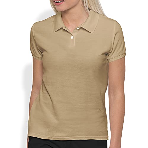 Camisa gola polo feminina lisa Factory 42 (Bege, M)