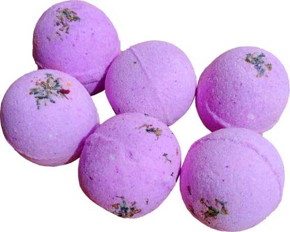 Image of Lavender Buds Bath Bombs for Bath Tub - Pack of 6-75g Each - Refreshing Hydrating Enchanting Aromatic Bath Bombs - Perfect Lavender-Fizzy Gift Set - Moisturizing Spa Experience