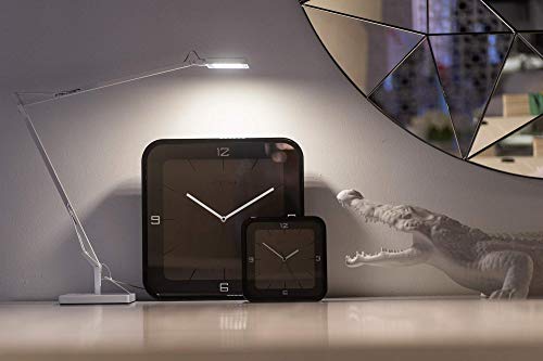 Nextime Clock 40 X 40 X 4 Cm. Black Wood 'Square Wall' #TOP5