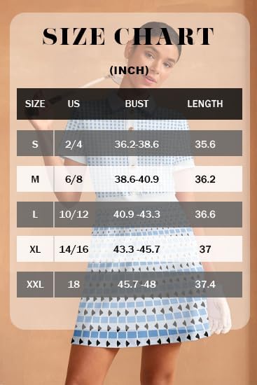 ACEGOLFS Women's Golf Tennis Dress Short Sleeve Collared Workout Athletic Dresses UPF 50+ Casual Golf Clothes for Women - Image 6