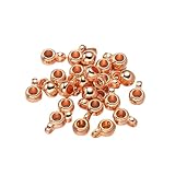 Cuentas espaciadoras colgantes con cierres de color dorado(Red Copper)