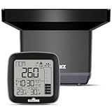 SZFZMZ Digital Rain Gauge Outdoor Wireless with Self-Emptying Collector, Rainfall History, Alerts, Indoor Outdoor Thermometer, Current Date and Time