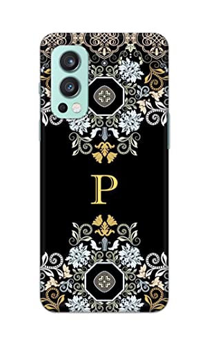 Image of Printed Hard Back Cover Case for OnePlus Nord 2 5G Back Cover (Alphabet P) -1803