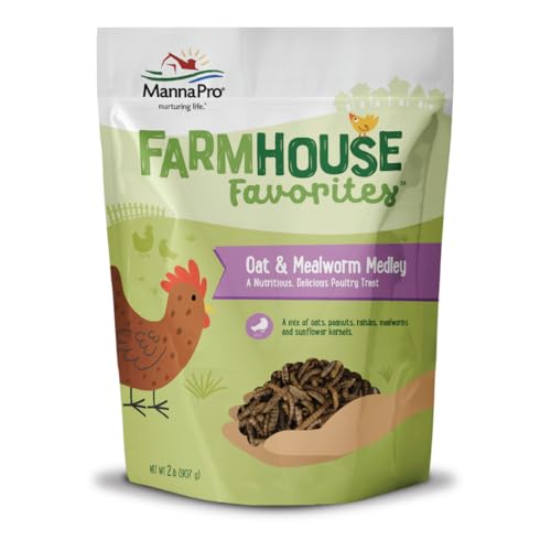 Manna Pro Farmhouse Favorites Oat & Mealworm Mix Poultry Treat