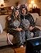 BWVQNO Adult Mouse Costume,Rat onesie Flannel Mouse Halloween Cosplay Costume Women Men
