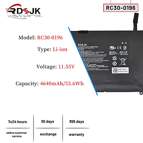 Rdsjk WSF-01 Rc30-0196 Laptop Battery For Razer Blade Stealth 2016 V2 2017 I7-7500U I7-8550U 13.3 Inch Rz09-0239 Rz09-02393E31 Rz09-01962E52 Rz09-01962E53 Rz09-01962E20 Rz09-01962E10 Rz09-01962E12 Rz09-01962W10 53.6Wh thumb #1