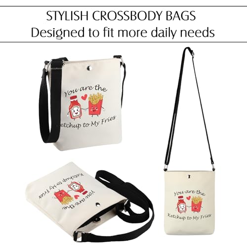 Funny Fries and Ketchup Gift You are the Ketchup to My Fries Crossbody Bag Snack Food Gift4
