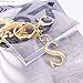LAXPICOL Gold Keychain Letter S Keychains for Women Men Bag Charms Purse Charms For Handbags Metal Alphabet Initial Letter Key Ring Keychain