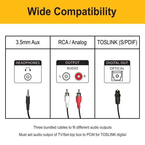 Homespot Wireless Over-Ear Headphones Transmitter Set For Tv Movie Bluetooth 5.3 Aptx Ll No Delay 50 Hours Immersive Sound Enhanced Volume And Clarity (Digital Optical Toslink Rca Aux) #TOP4