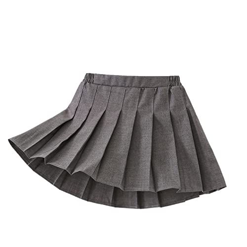 Yealoo Falda Corta Plisada para Niña Cintura Elástica Uniforme Falda con Interior Shorts