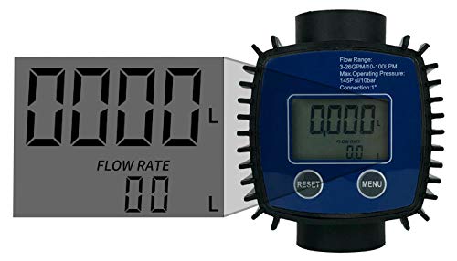 KATSU Digital Diesel Heizöl Turbine Durchflussmesser Zähler Dieselkraftstoff Durchflussmesserzähler, 1" NPT, Kerosin-Benzin-Kraftstoffpumpe Transfer-Durchflussmesser 482131