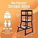 SDADI Kids Kitchen Step Stool Holds up to 150 Pounds with Safety Rail, Wide Platform Design, 4 Anti Slip Strips for 18 to 36 Months Old, Espresso