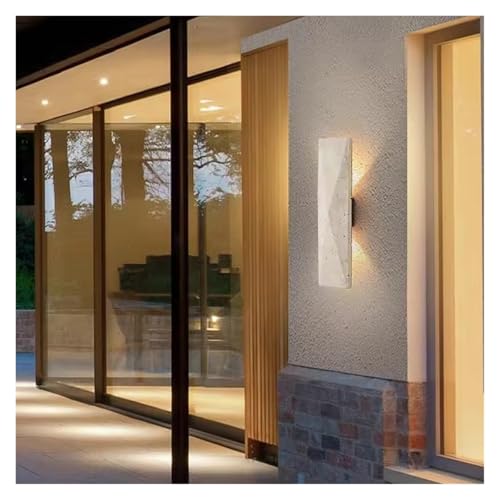 Apliques de pared LED de estilo japonés con piedra travertino decorativa 7