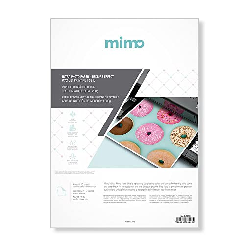 Papel Fotográfico Profissional Ultra - Textura Jato de cera Mimo - 200 gr - A4-10 und