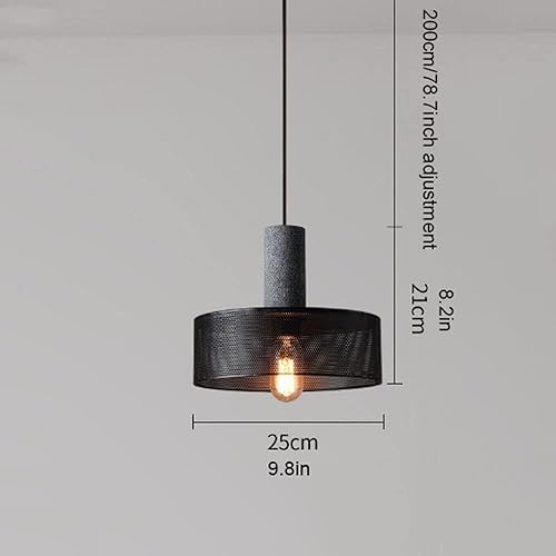 Miniatura 7 de Lámpara colgante lineal para cocina, polea de hormigón, lámparas de techo, iluminación colgante industrial vintage con lámpara de rueda retráctil en