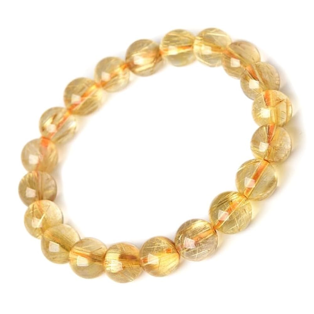 Amazon | [UNI STONE] ルチルクォーツブレスレット 8mm 約16cm