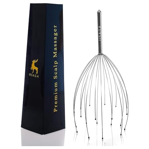 USAGA Head Massager Scalp Massager 20 Fingers Head Scratcher for Head Body Relaxing