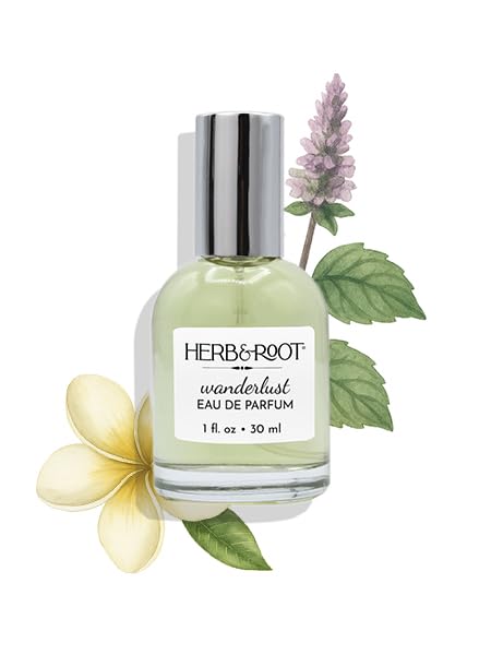 Herb & Root Patchouli Frangipani Eau de Parfum: Long Lasting Perfume for Women & Men, Earthy Scent, Womens Fragrances, 1 oz