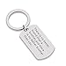 AmDxD Keychain Cute, Porte-Clés Acier Inoxydable Plaque Militaire Gravure There is no better friend than a brother ..., Argent, 4 X 2.4CM