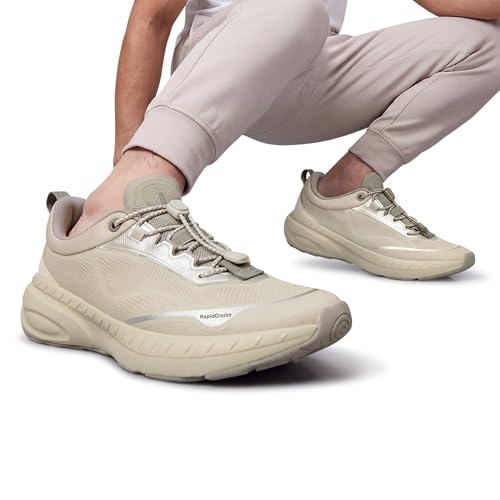 Image of Neeman's Begin Walk Plush Sneakers for Men | Lightweight Breathable Walking Shoes with Cushioned Sole, Stretch Fit Upper & Rubber Grip | Comfortable Lace Up Shoes for Daily Walking