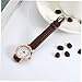 Imagen de iplusmile Reloj Mujer Pequeño Elegante Correa Cuero Marrón Diseño Simple para Estudiantes y Niñas con Esfera Digital Sencilla