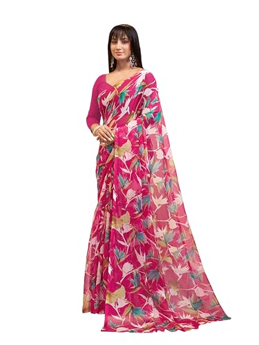 Image of Garden Vareli Floral Print Nara Chiffon Saree 73475