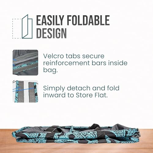 Image of Extra Large Utility Tote Bag - Oversized Collapsible Pool Beach Canvas Basket