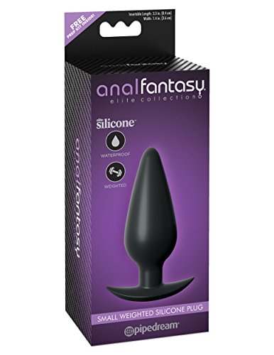 Pipedream, Small Silicone Anal Plug | Black, Waterproof, Weighted | Anal Fantasy Elite Collection