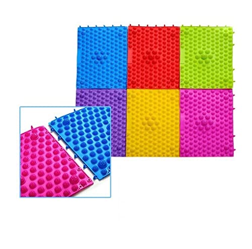 Yobeyi 2Pcs Foot Massage Mat Acupressure Mat Foot Reflexology Walking Toe Plate Massage Pad Bathroom Mat Yoga Mat Anti-Slip Mat Outdoor Game Punishment Mat (Pink) #TOP3