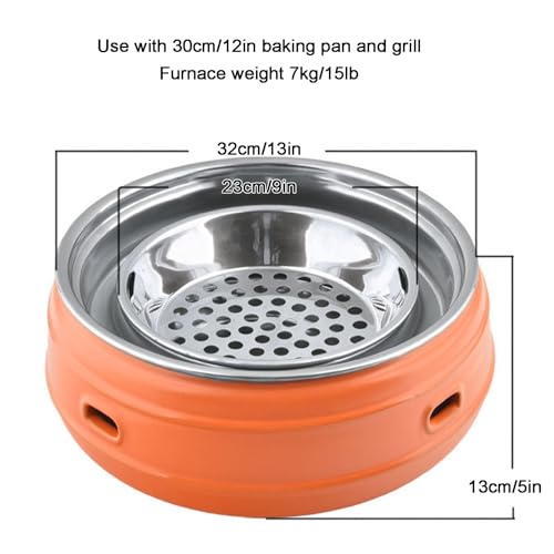 Accessoires de cuisine d'extérieur réchaud à charbon rond en argile - 2