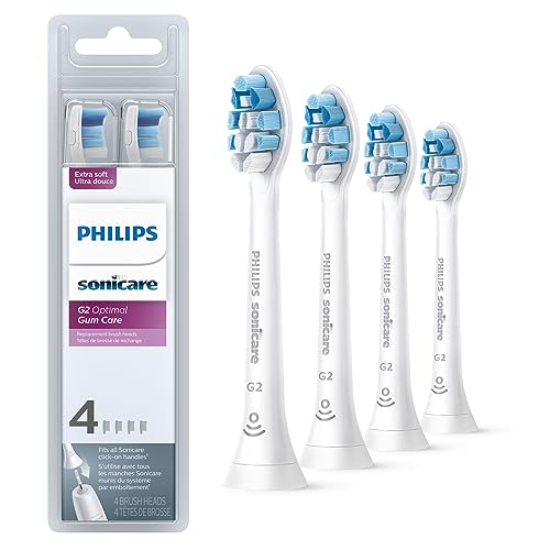 Image of Philips Sonicare Optimal Gum Care Replacement Toothbrush Heads, HX9034/65, BrushSync™ Technology, White 4-pk