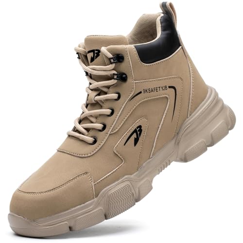 Image of WOWSTICK Lightweight Work Safety Shoes Steel Toe Industry Construction Slip Resistant Sneakers
