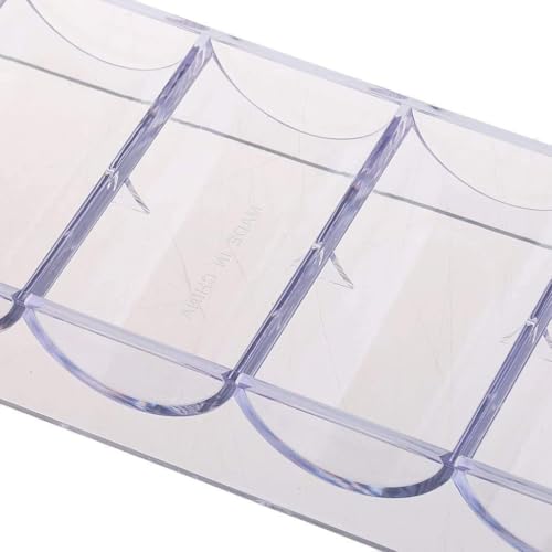 Generico 5 Stück Acryl Poker Chips Tablett 100 Chips Storage Case Chips Rack Casino Casino Spiel 20.5 x 7.8 x 2.8 cm ohne Abdeckung