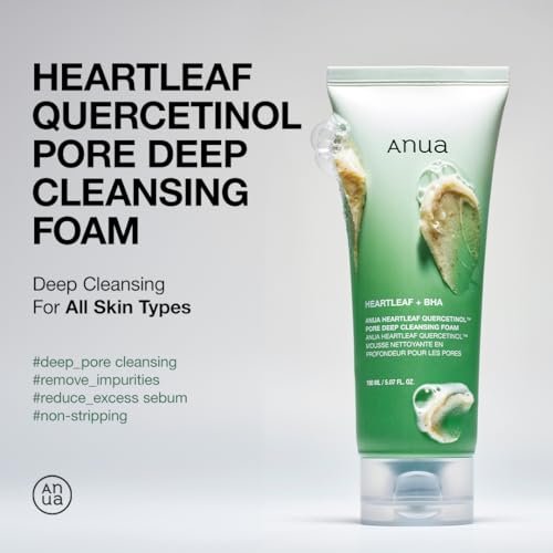 Anua AN000089 Heartleaf Quercetinol Pore Deep Cleansing Foam, Facial Cleanser thumb #2
