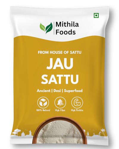 Image of MITHILA FOODS 2 Kg Jau Sattu | High-Fiber Barley Sattu | Protein-Rich Energy Drink | Low GI Superfood | Roasted & Pure | Natural & Wholesome | Authentic Traditional Flavor from Bihar (Value Pack)