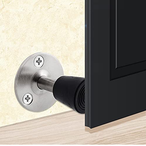 Tope de puerta de baño de acero inoxidable sólido con succión 3