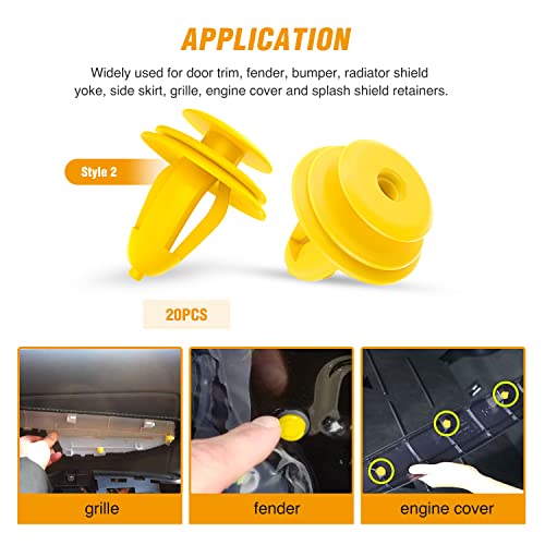 Image of GOOACC 120PCS Car Bumper Retainer Clips & Fasteners Rivet Kit for Toyota