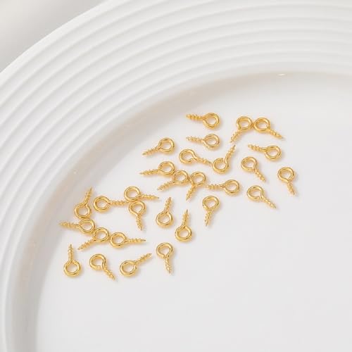 Œillets filetés à vis 6.5x13mm pour suspendre petits crochets à œillets bijoux