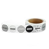 AKSHAYA Assorted Round Thank you stickers roll 1.5 inch, 5 Unique Designs, 1000 Thank you labels per Roll, Perfect for Baby shower, Wedding, Birthdays & Shipping mailer envelopes 	         