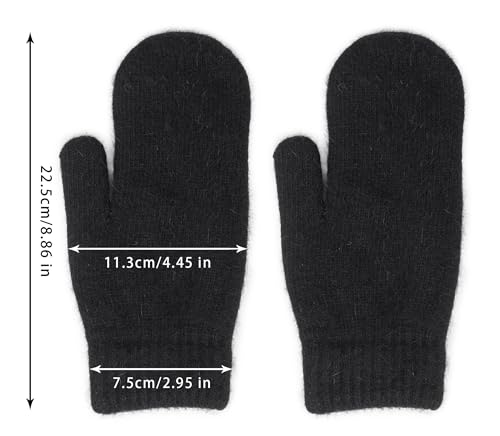 Winter Knitted Mittens Soft Warm Elastic Cold-Weather Thick Lining Gloves for Women and Men3