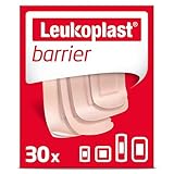 Leukoplast Barrier Wundverband, wasserdicht, atmungsaktiv, Erste-Hilfe-Pflaster für Schnitte und Blasen an Fingern, Zehen, Fersen, 30 Stück