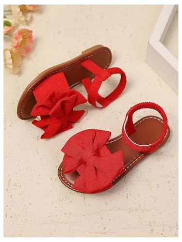 GORGLITTER Girl's Bow Sandals Open Toe Ankle Strap Cute Slide Sandals Dressy Vacation Flats3
