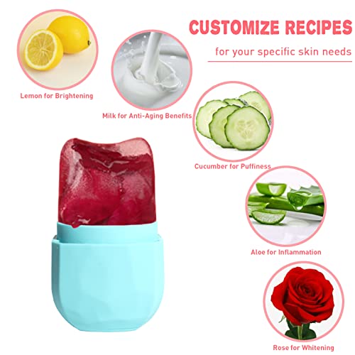 Vanalia Ice Roller For Face And Eye, Gua Sha Face Massage, Skin Care Set Facial Beauty Ice Roller, Silicone Ice Mold For Face Beauty(Blue) #TOP2