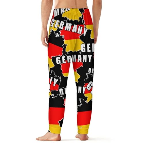 Germany German Map Flag Men's Pajama Bottoms Sleep Lounge Soft Comfy Pants Sleepwear3