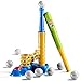 DULONIME T Ball Sets for Kids 3-5, Baseball T-Ball Set with 10 Balls, Outdoor Sport Toy Games for 3-12 Year Old Boys Girls Toddlers, Training Batting Tee for Backyard and Lawn Play
