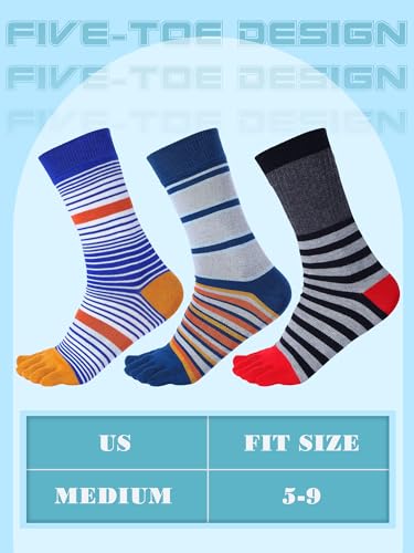 Image of Fourluoo 3 /6 Pairs Women Toe Socks Cotton Breathable Ankle Five Toe Socks for Men Women Athletic Running