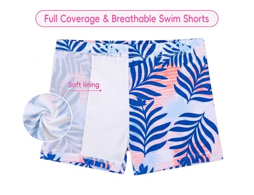 Image of Girls Swimsuit 2 Piece Rash Guard Set Short Sleeve Bathing Suits UPF 50+ Summer Beach Swimwear