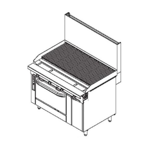 Southbend Platinum Charbroiler Range Gas 48" by Southbend Range – Silver, Model P48D-CCCC
