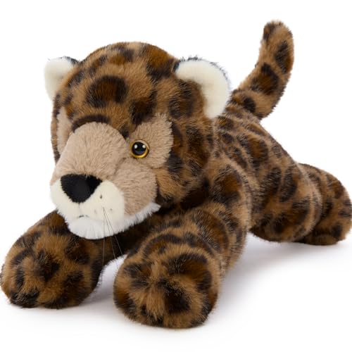 MorisMos 40cm riesen liegende Leopard Kuscheltier XXL, weich groß Leopard plüschtier stofftier, Geburtstag Weinachten Geschenk Kinder